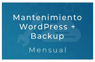 Pack Mantenimiento Wordpress+Backups (Mensual)